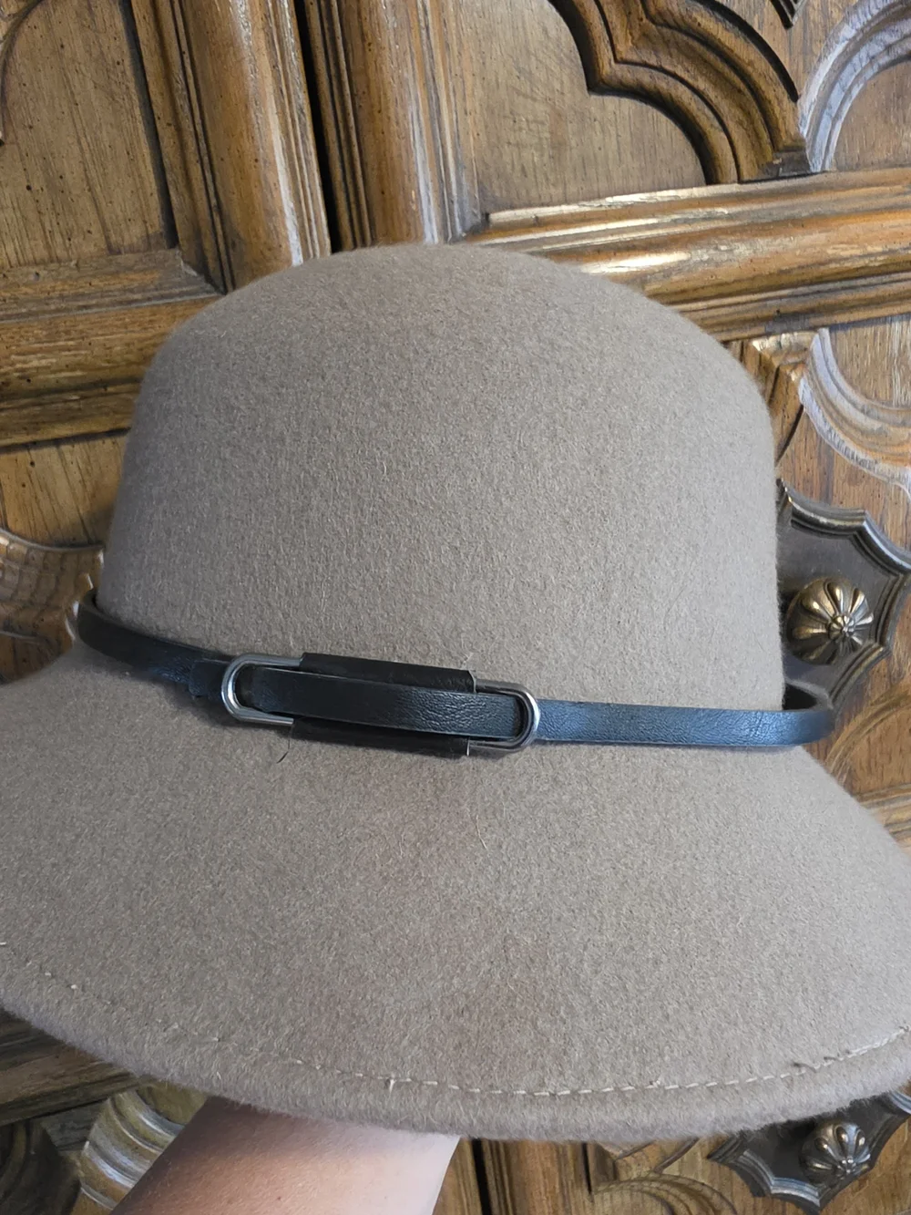 Vintage-Style Nine West Wool Cloche Bucket Hat